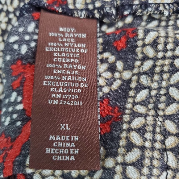 Knox Rose Art deco off shoulder Blouse Size XL - Picture 6 of 7